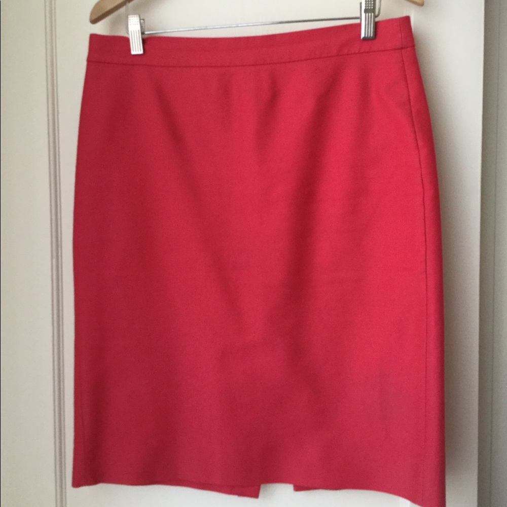 Cherry-red J.Crew canvas pencil skirt